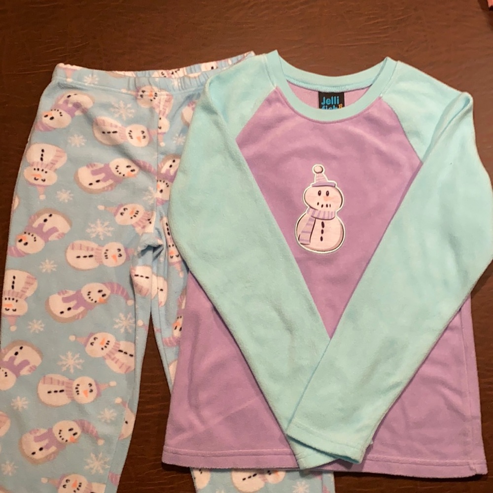Snowman Girls Pajamas (Size LG 10/12)